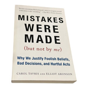 Mistakes Were Made But Not By Me Tavris Aronson Psychology Book Softcover Social